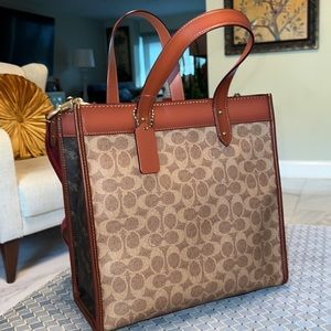 Coach Truffle Rust tote